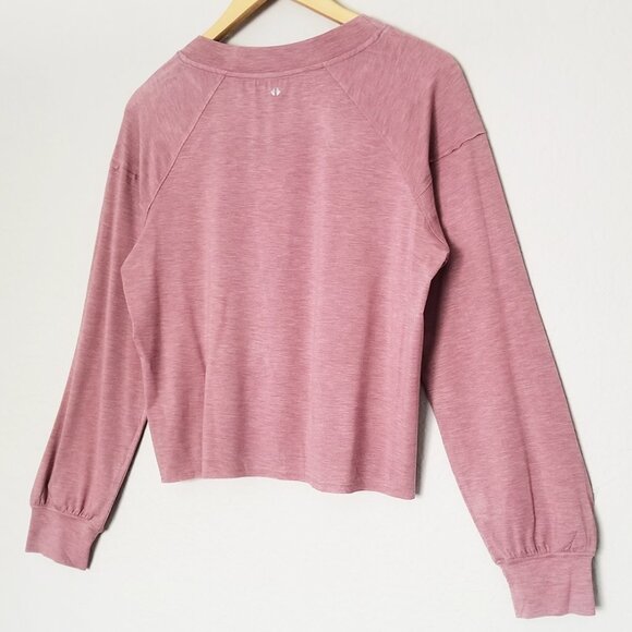NEW Thrive Societe Long Sleeve Modal Jersey Pullover Top Rose Pink Size S $72 - Picture 3 of 14